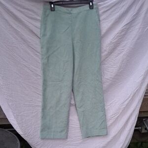 Petite Pastel Green Faux Corduroy Pants